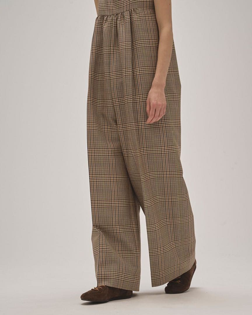 新品タグ付きTODAYFUL チェックワイドコンビネゾン