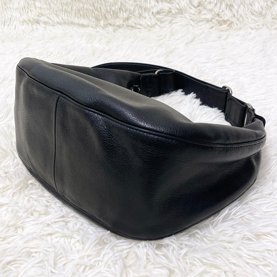 極美品 Longchamp ロンシャン ワンショルダー オールレザー 三日月