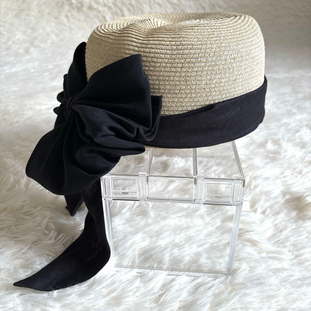 【完売品】CA4LA♡カシラ✨リボン付き麦わら帽子 ストローハット キャスケット