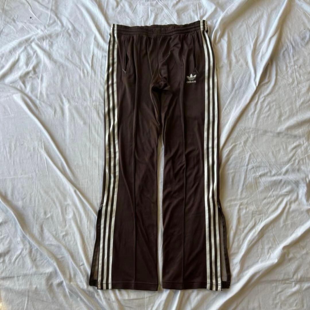 old adidas オリジナルス トラックパンツ 3本ライン 茶 ジャージ