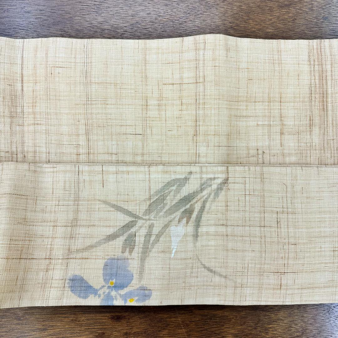 きものヱビス ■ 工芸キモノ野口 桐山紫香作 麻地 名古屋帯