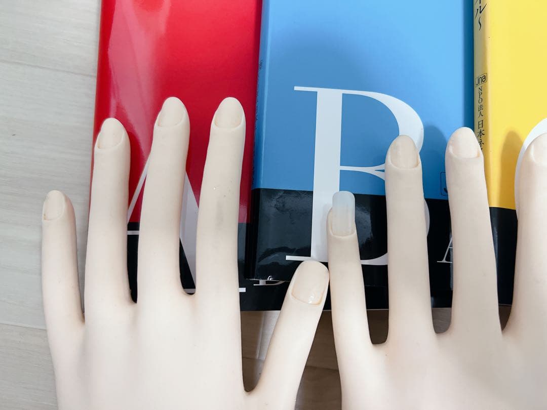 ★JNEC認定ネイルハンド＋認定モデルハンド(練習用)＋シール等＋参考書★