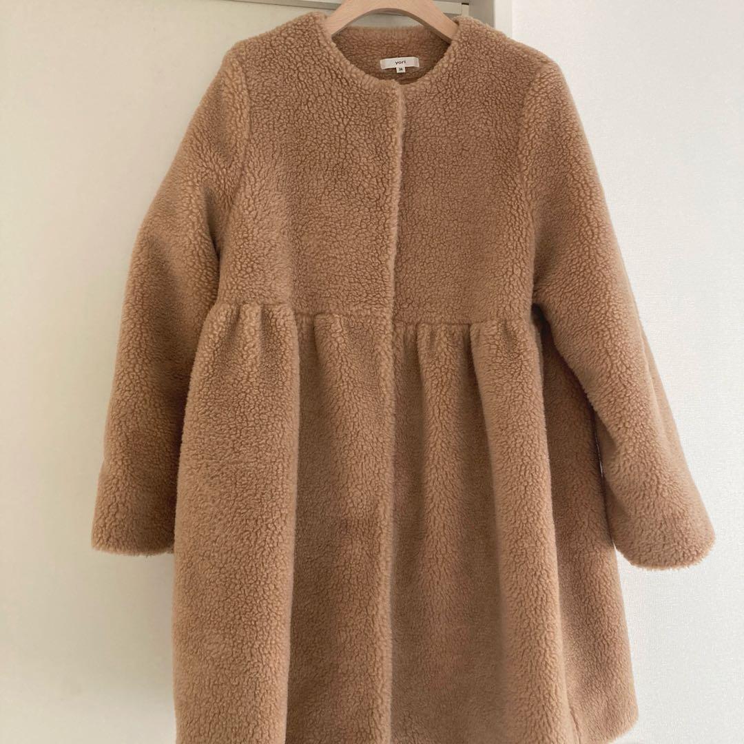 yori もふボアコート　キャメル 36
