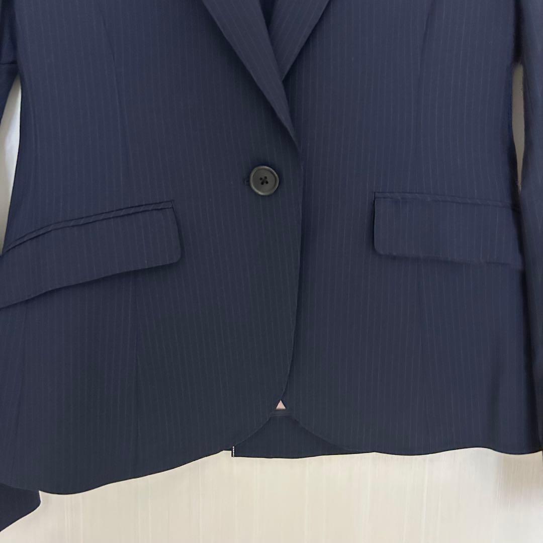 レディース スーツ ジャケット スカート 上下セット ネイビー