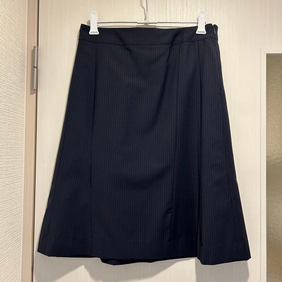 レディース スーツ ジャケット スカート 上下セット ネイビー