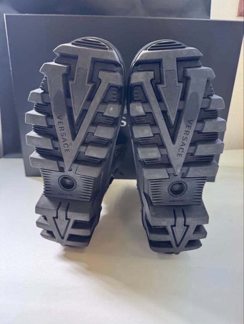 ☆*様 VERSACE ブラック レザー ブーツ　バレンシアガ　bulldoze