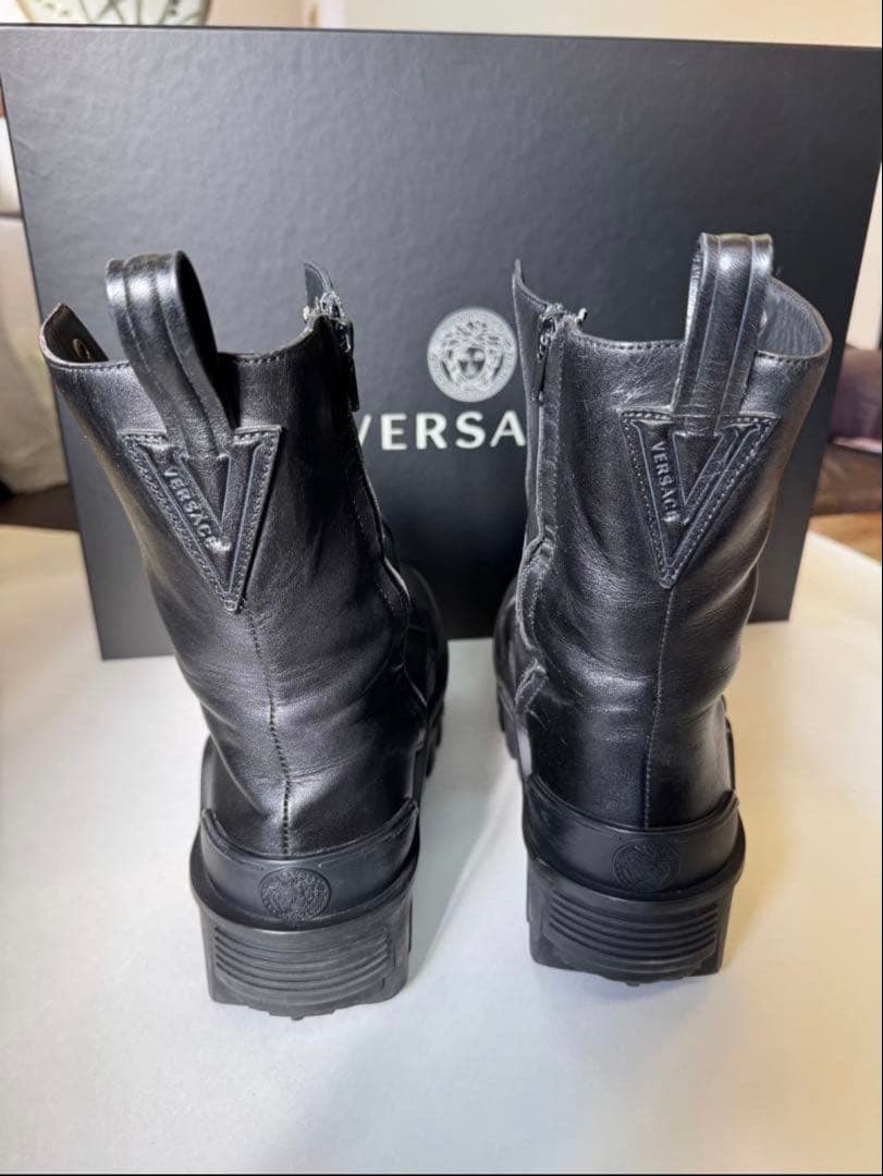 ☆*様 VERSACE ブラック レザー ブーツ　バレンシアガ　bulldoze