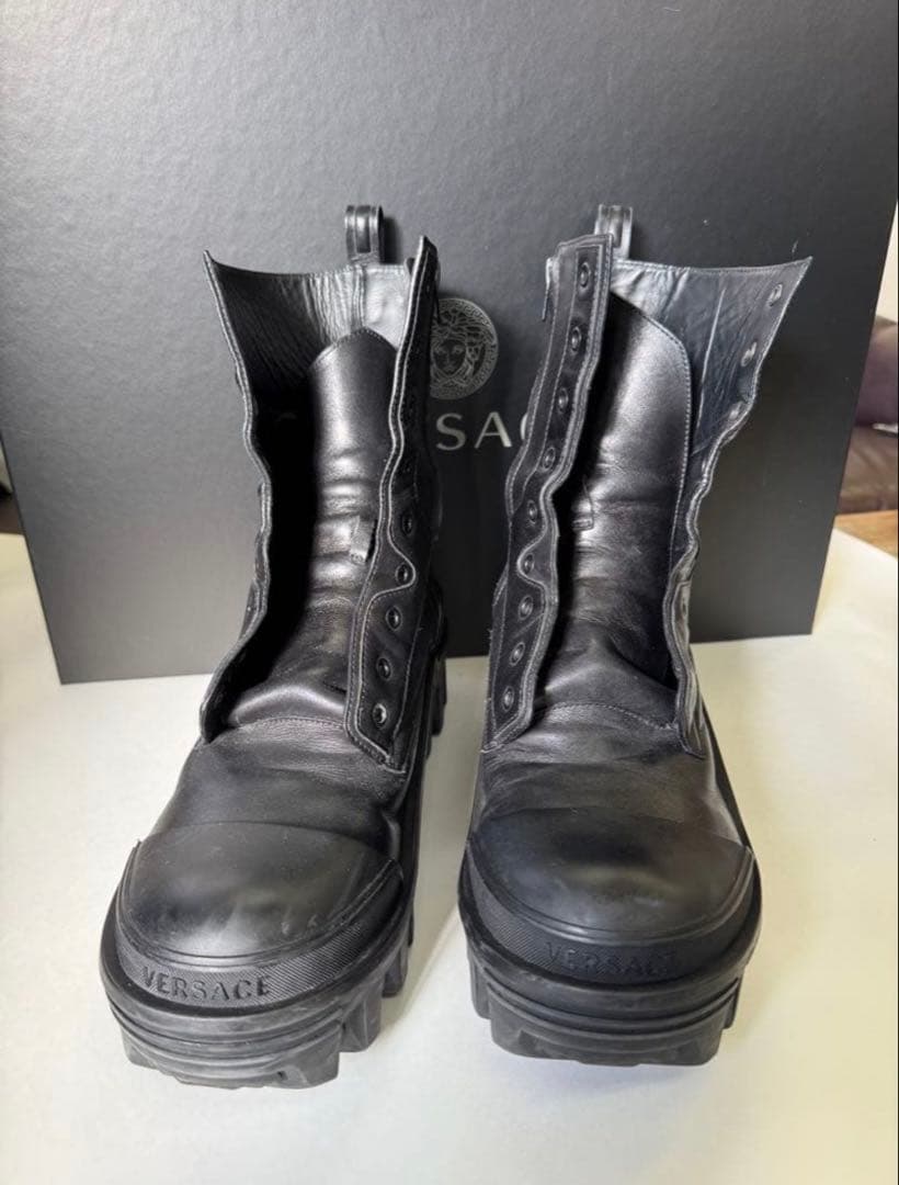 ☆*様 VERSACE ブラック レザー ブーツ　バレンシアガ　bulldoze