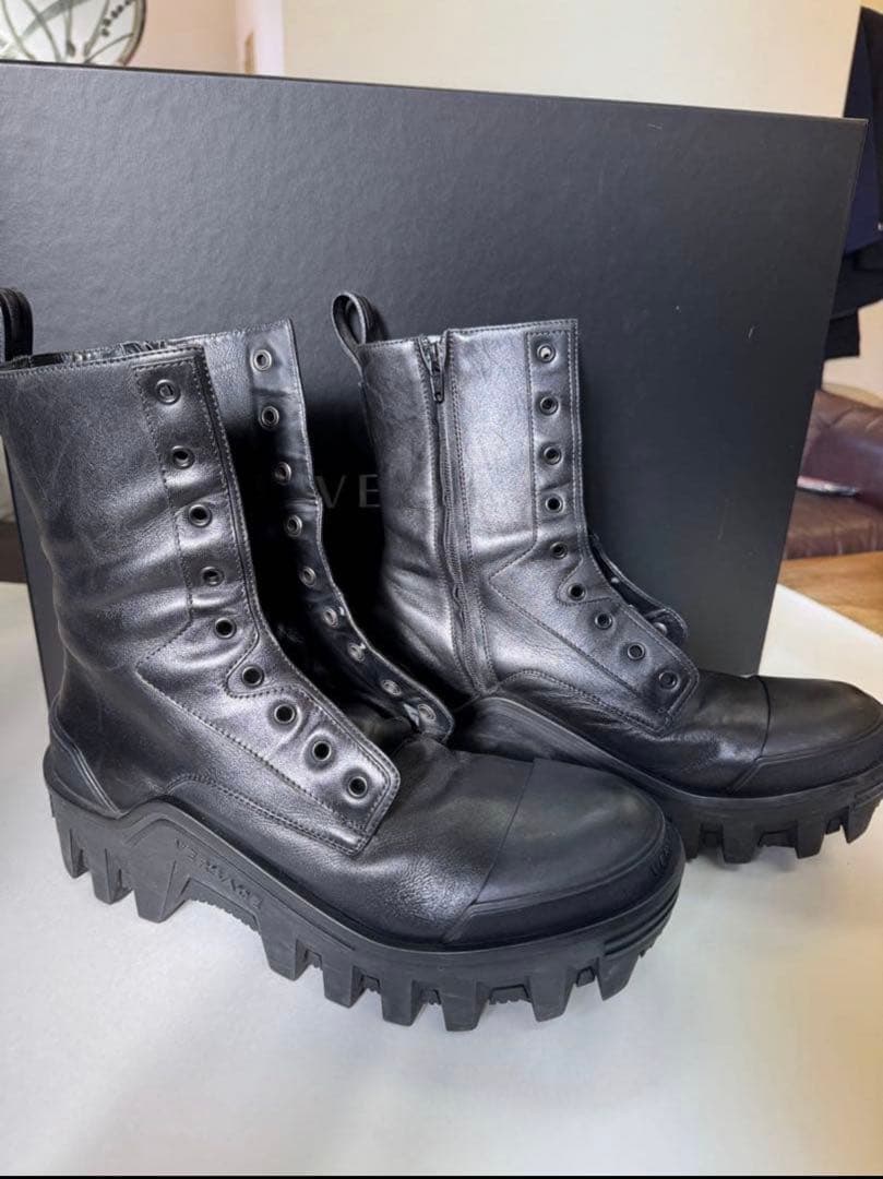 ☆*様 VERSACE ブラック レザー ブーツ　バレンシアガ　bulldoze