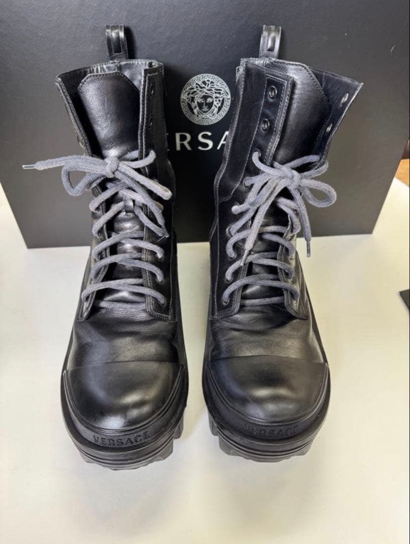 ☆*様 VERSACE ブラック レザー ブーツ　バレンシアガ　bulldoze