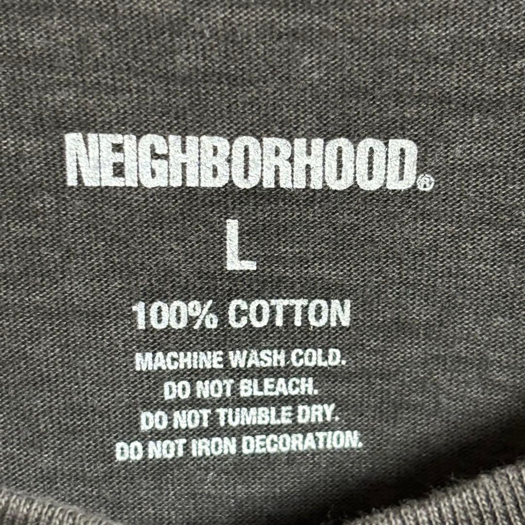 neighborhood 25ss tシャツ フェード ブラック ピグメント L