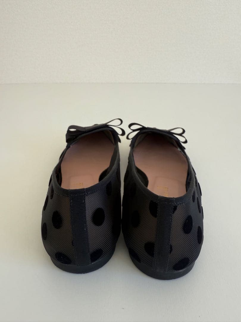 【美品】Pretty Ballerinas ドット柄 フラットシューズ　ブラック