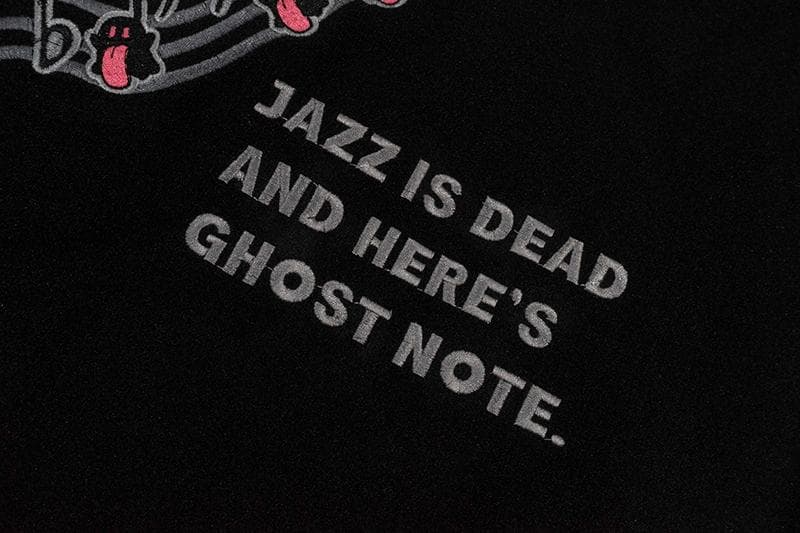 【Ｂ品ドットボタン不良】GRAF&WU音符サガラ刺繍ドンキー衿中綿スタジャン