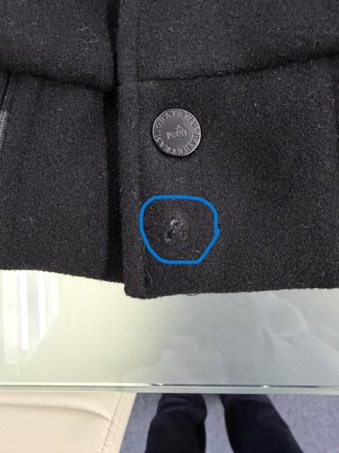 【Ｂ品ドットボタン不良】GRAF&WU音符サガラ刺繍ドンキー衿中綿スタジャン