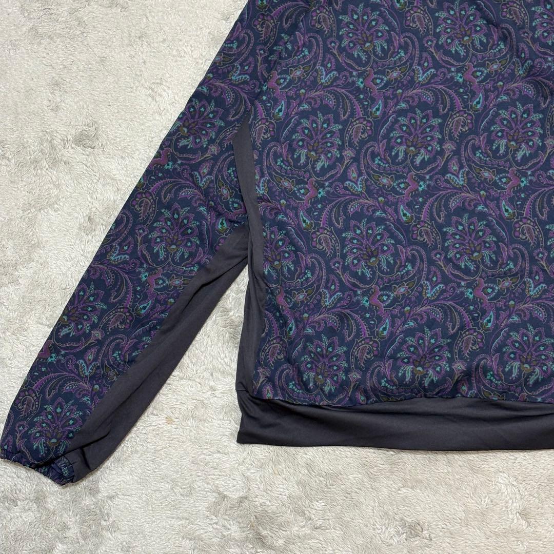 【美品】 BEAMS GOLF ジャケット 総柄 ペイズリー ネイビー BY44