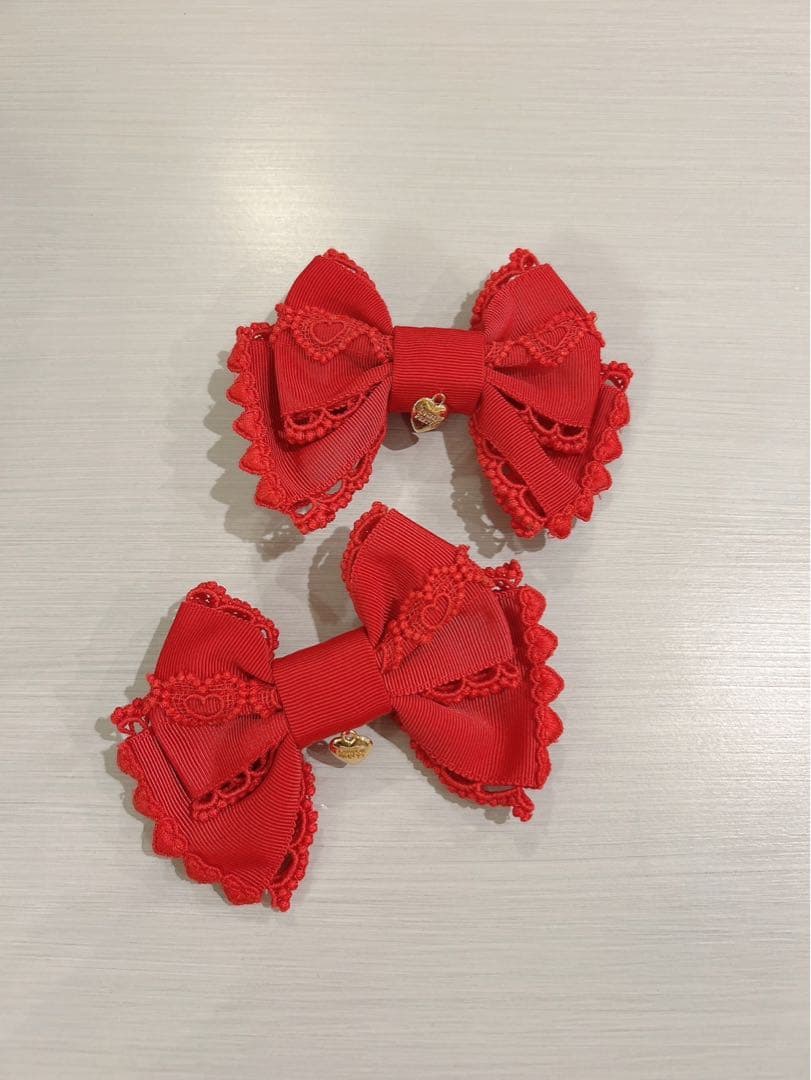 アンジェリックプリティ タータンチェックスカート＋リボンクリップセット