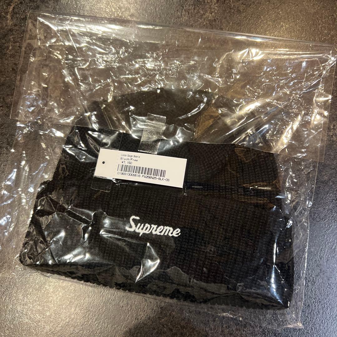 帽子 Supreme Loose Gauge Beanie black 2025FW