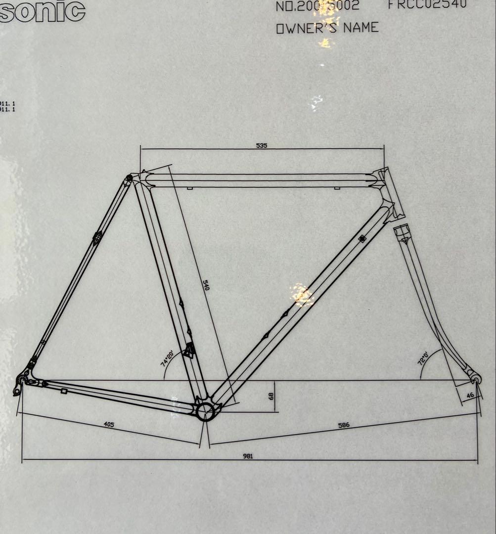 新品未使用Panasonicクロモリロードフレーム540mm173-180cm