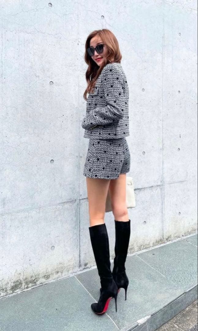 sheller ドットツイードレディキュロット