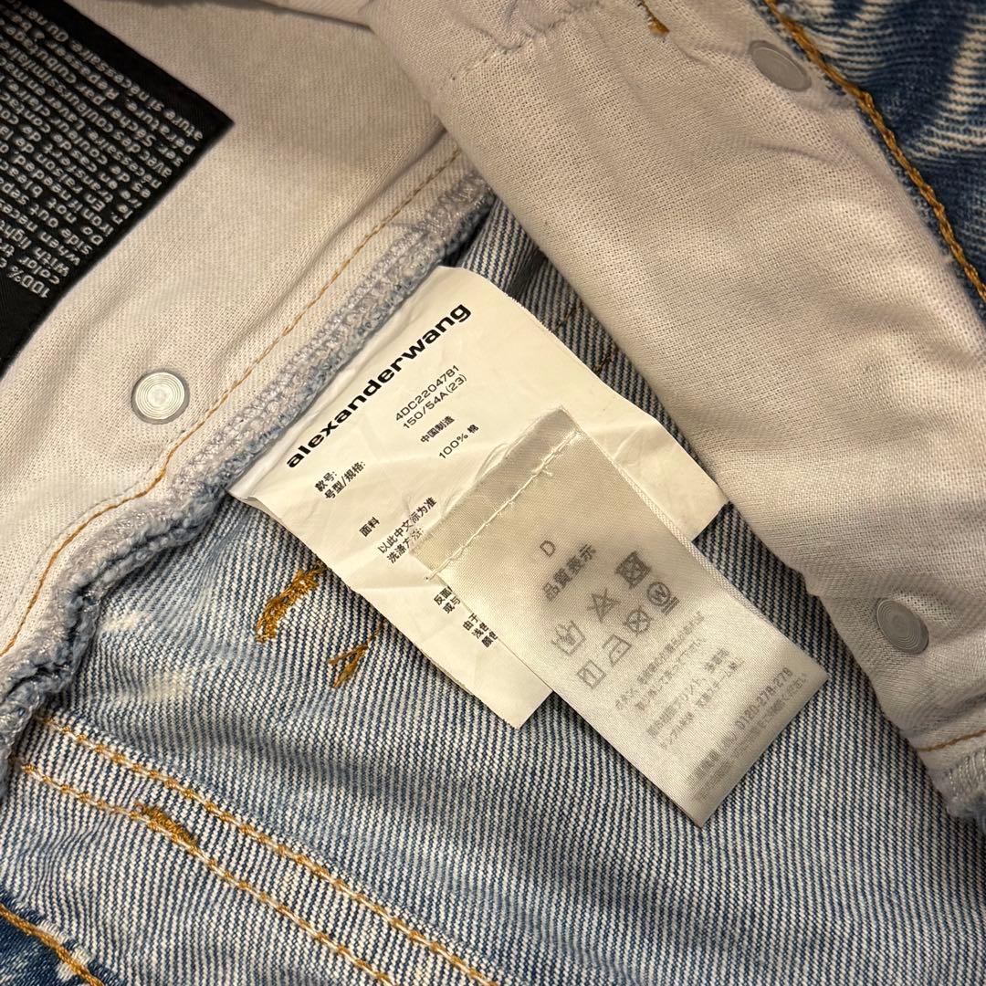 alexanderwang ロゴプリントデニムショートパンツ