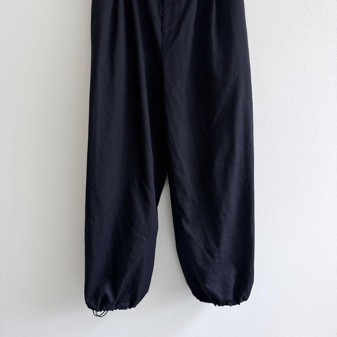 CLESSTE 25AW ウールギャバジン ワイドストレートパンツ ネイビー 2