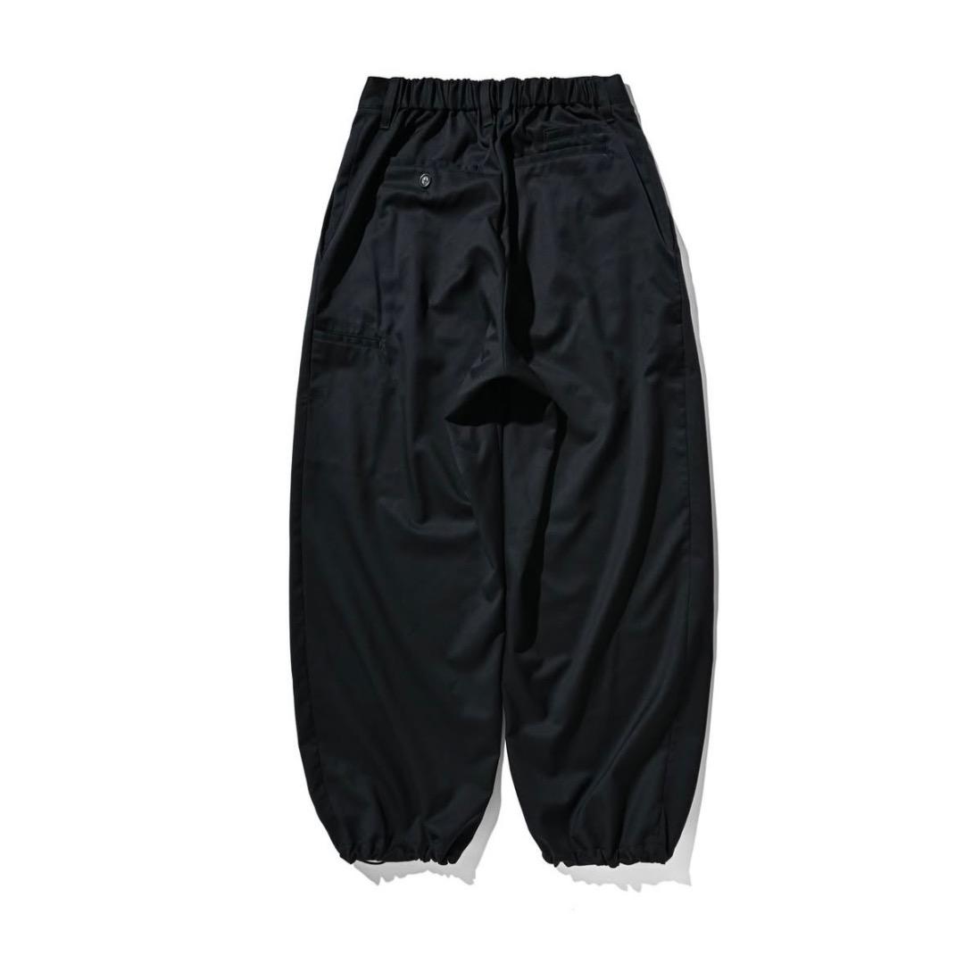 CLESSTE 25AW ウールギャバジン ワイドストレートパンツ ネイビー 2