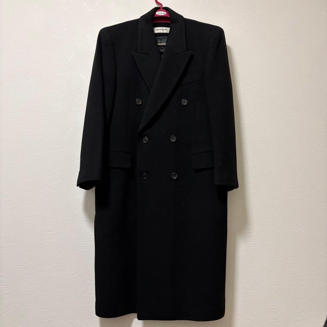 極美品☆ピエールカルダン　ダブル　チェスターコート　カシミア100% M