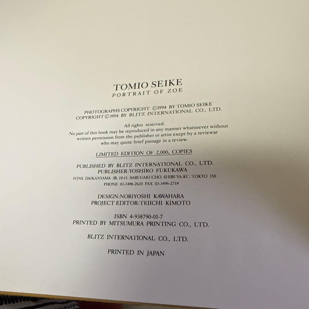 アート・デザイン・音楽 TOMIO SEIKE ZOE PHOTOGRAPHS