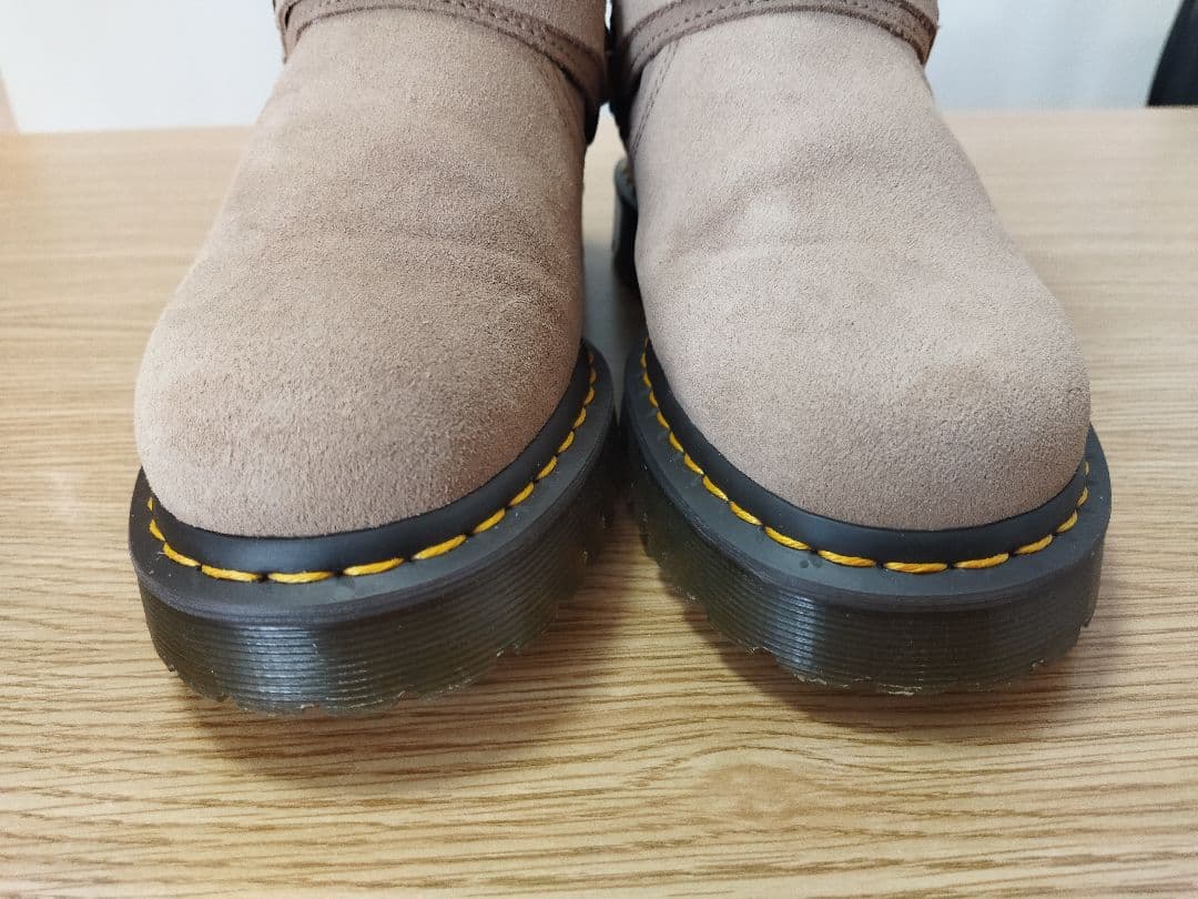 紺*野様 Dr. Martens ベージュ スエード ワークブーツ　アンクルブー