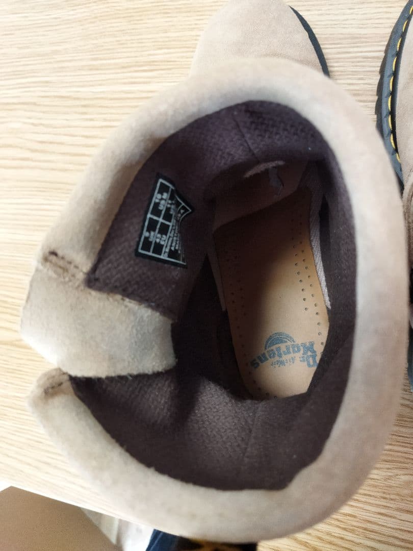 紺*野様 Dr. Martens ベージュ スエード ワークブーツ　アンクルブー