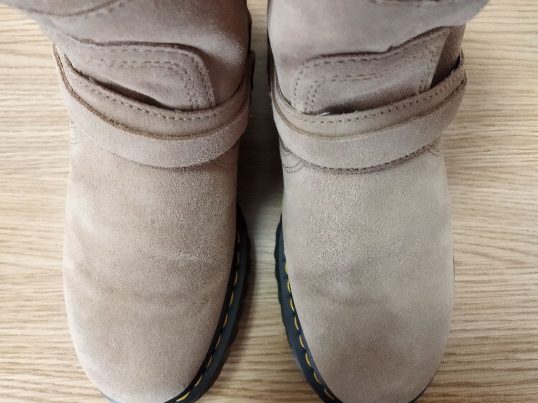 紺*野様 Dr. Martens ベージュ スエード ワークブーツ　アンクルブー