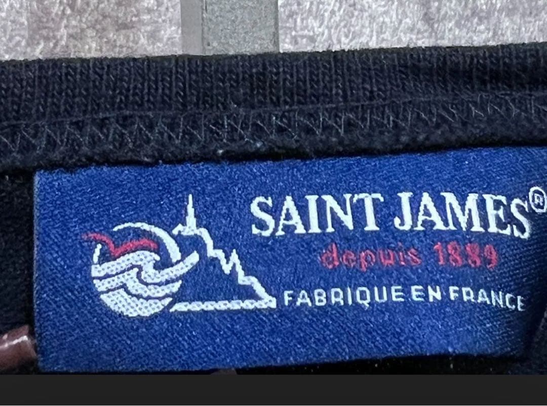 セントジェームス フランス製 黒無地 ウェッソン バスクシャツ T6