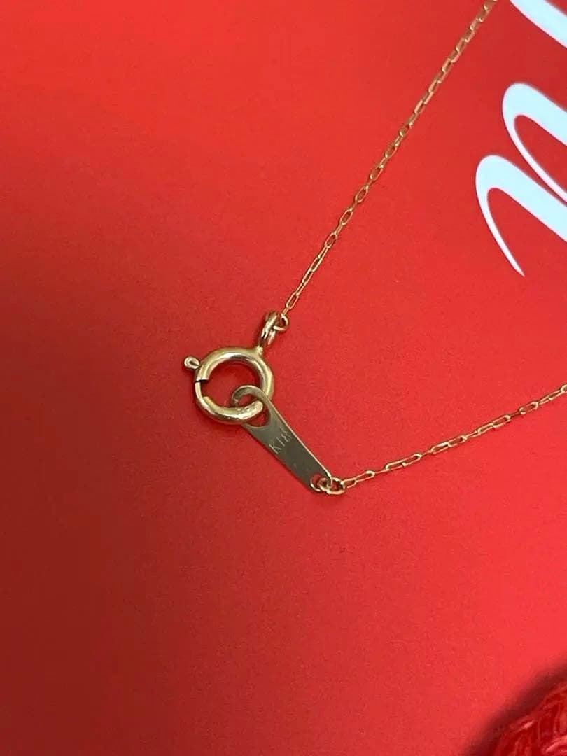 Viju K18YGダイヤネックレス ギフトボックス付き