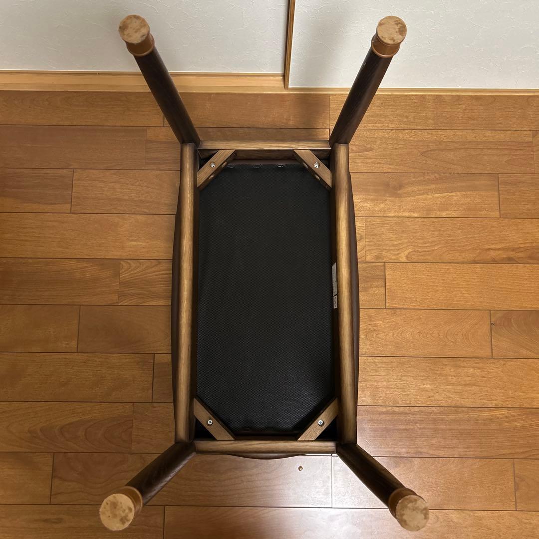 ナチュラルウッドアーム付きスツール