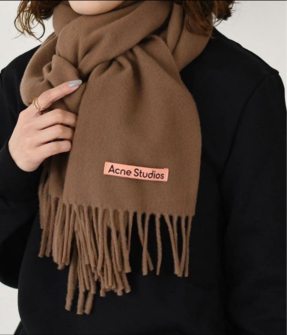 Acne Studios フリンジウールスカーフ ナロー