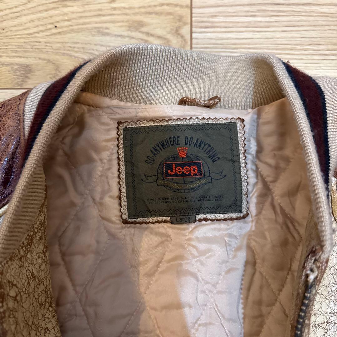 【Jeep】スタジャン 80s レザージャケット 着画有り