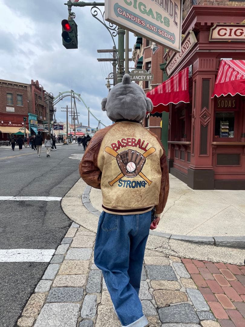 【Jeep】スタジャン 80s レザージャケット 着画有り