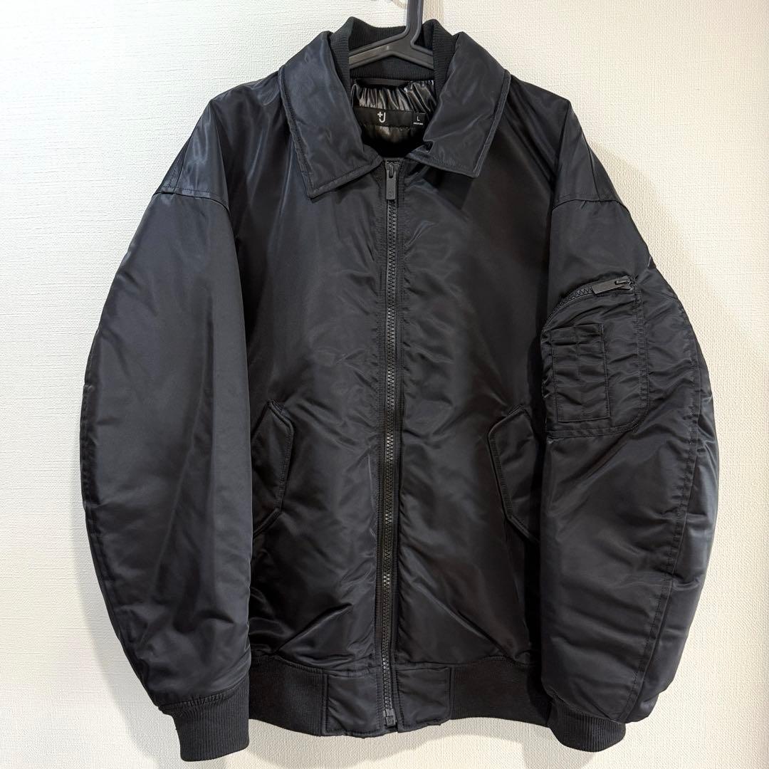 【未使用級】UNIQLO +J ダウンオーバーサイズ ブルゾンL ブラック