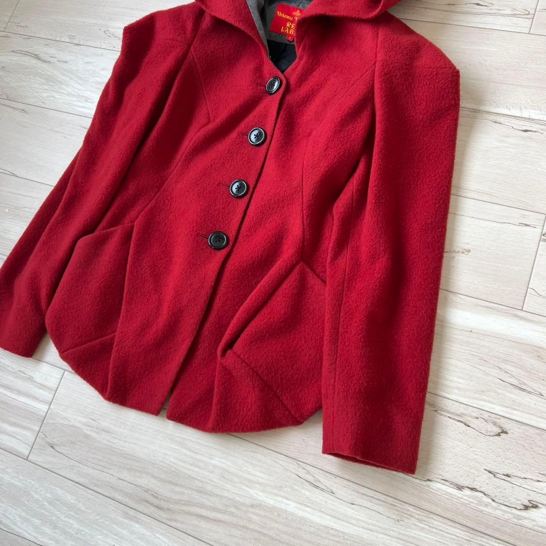 ヴィヴィアンウエストウッドレッドレーベル　小人フード　ウールジャケット　コート