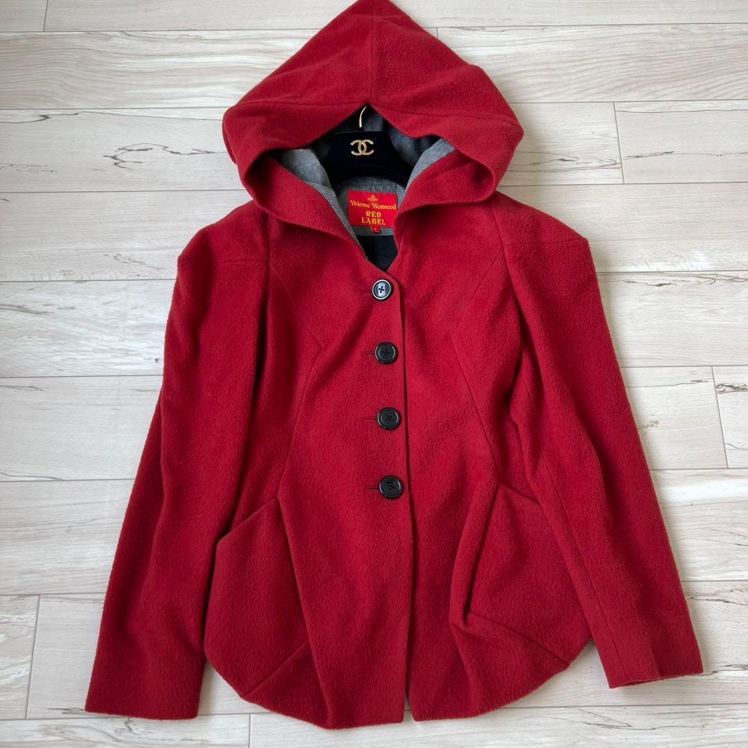ヴィヴィアンウエストウッドレッドレーベル　小人フード　ウールジャケット　コート