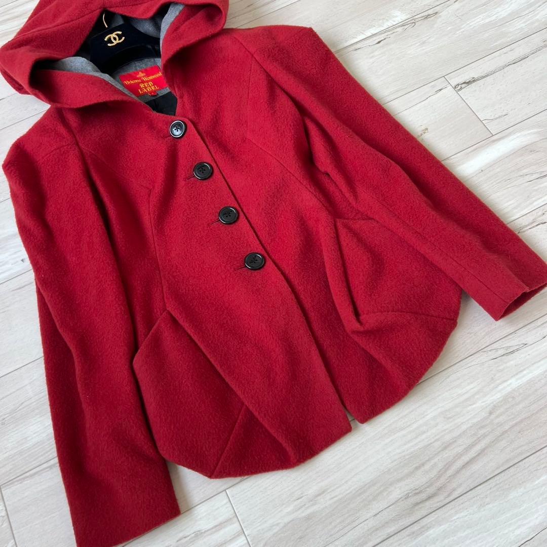 ヴィヴィアンウエストウッドレッドレーベル　小人フード　ウールジャケット　コート