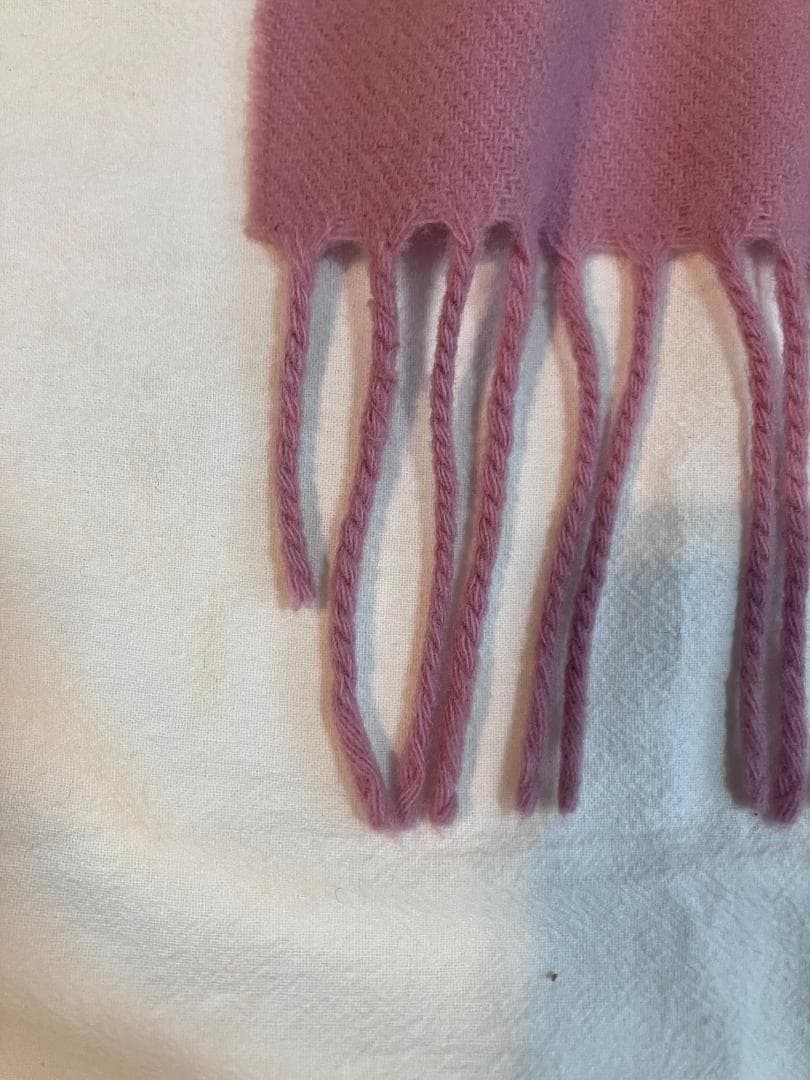 MONCLER フリンジ マフラー ピンク系