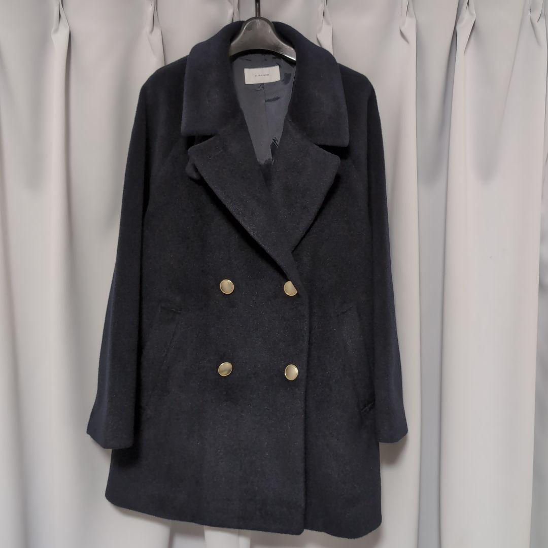 ★新品★未使用★グローバルワーク★軽やかストレッチ2ウェイコートSサイズネイビー