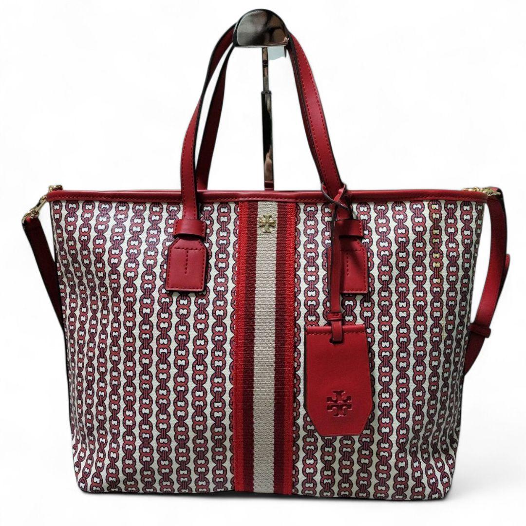 【極美品】 トリーバーチ ジェミニリンク トートバッグ 2way PVC A4可