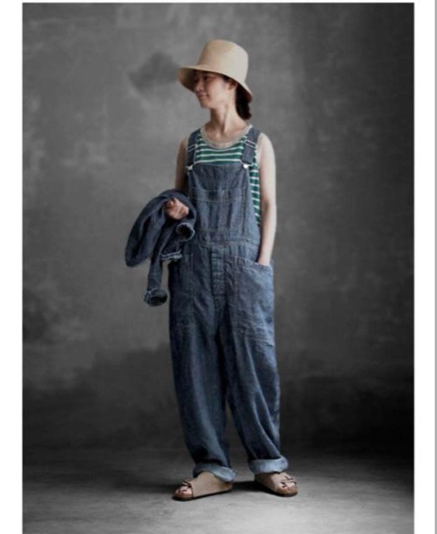 Joie de Vivre リネン10オンスバイオヴィンテージワークオーバオール