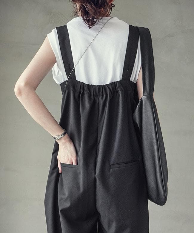 SOLAMONAT LARME ソラモナラーム サロペットパンツ ブラック 38