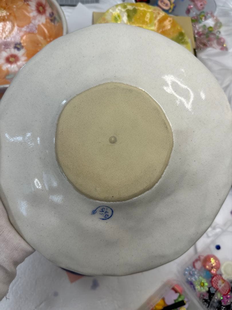 【未使用】工房ゆずりは　彩優花　パスタ皿】瀬戸焼 直径24m 贈り物　箱なし