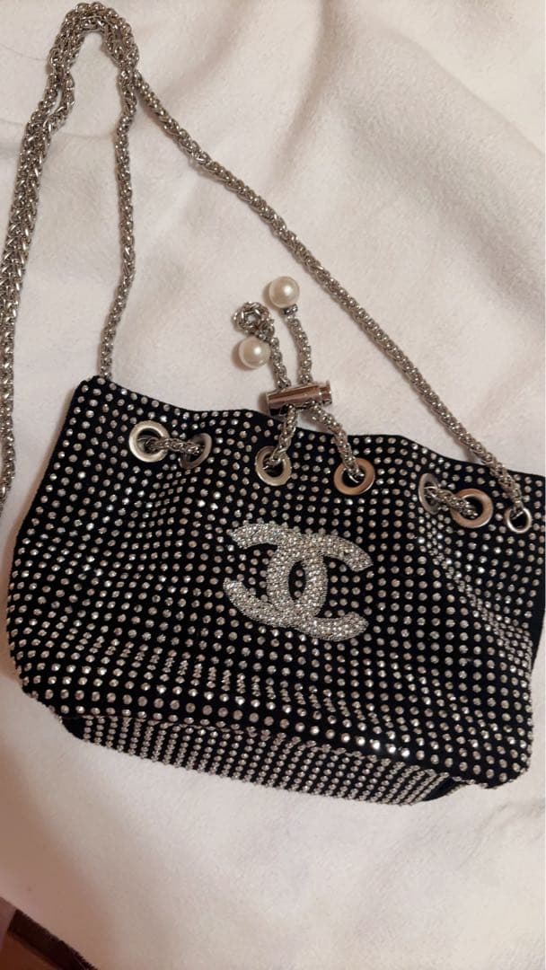 CHANEL ストーン装飾 ショルダーバッグ ノベルティ