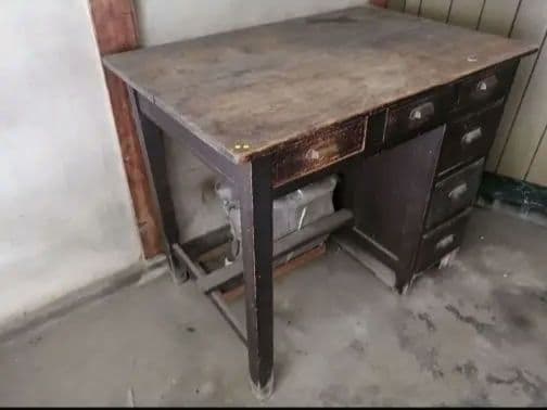 アンティーク 木製 デスク レトロ 学習机 事務机 引き出し 作業台