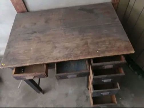 アンティーク 木製 デスク レトロ 学習机 事務机 引き出し 作業台